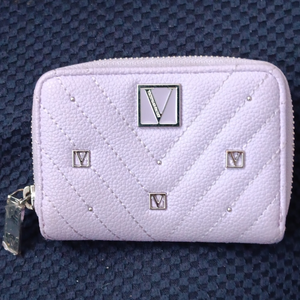 Victoria's Secret Floral Noir Lavender Mini Wallet